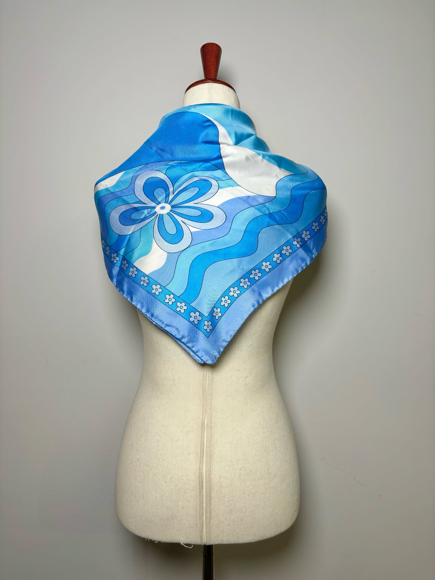 Zanellato Blue Print Silk Scarf