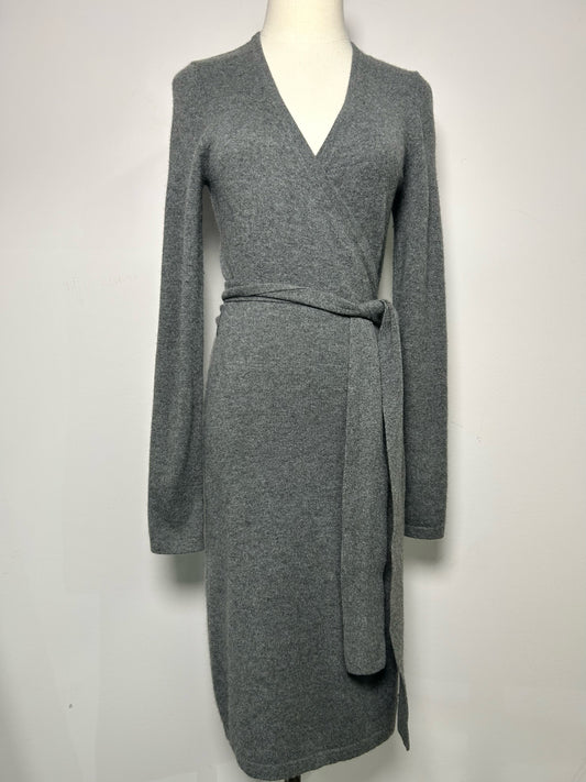 Women Size S Diane Von Furstenberg Gray Cashmere Wrap Dress