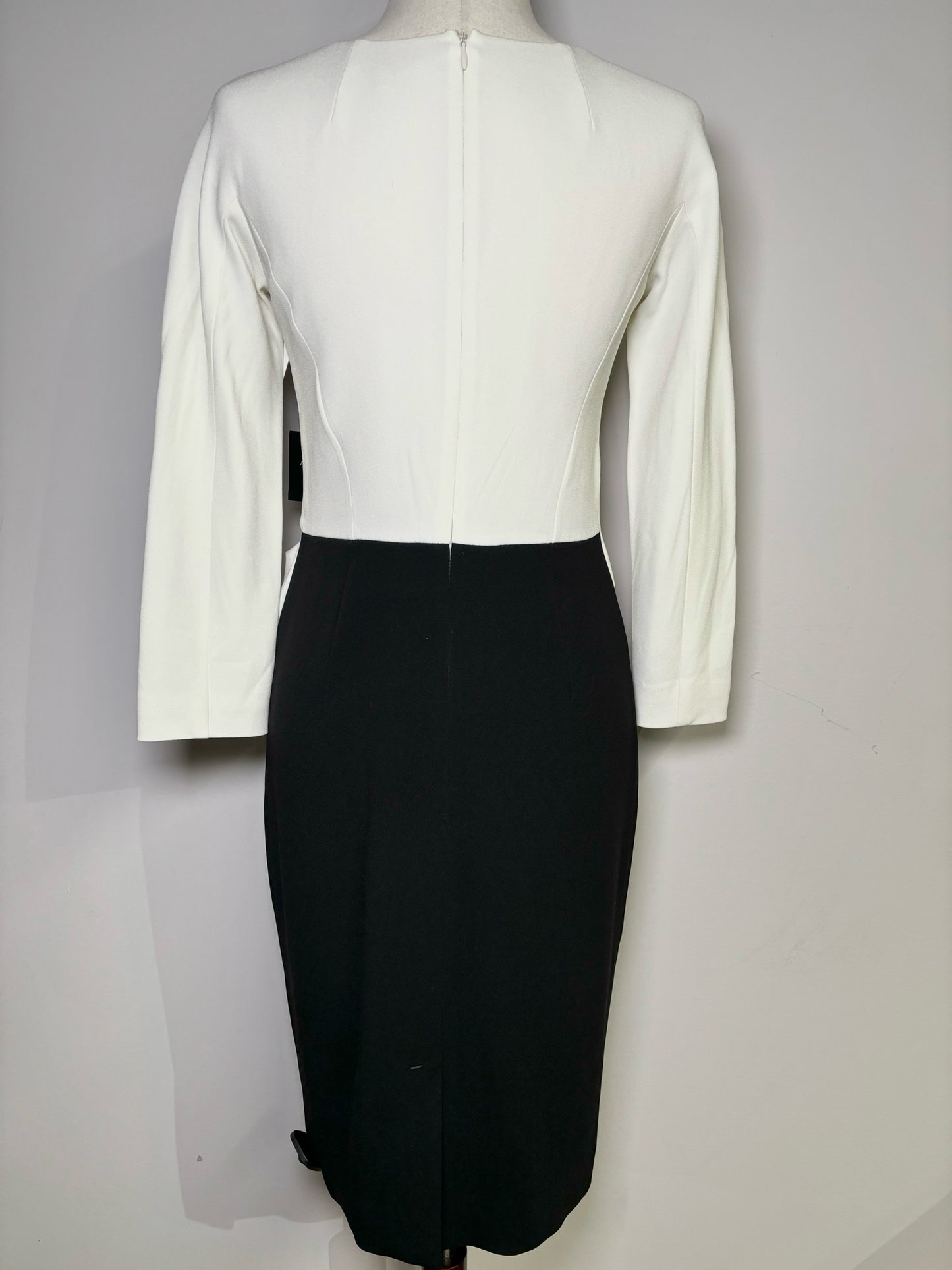 Women Size 36 Paul Ka White Solid Triacetate Dress