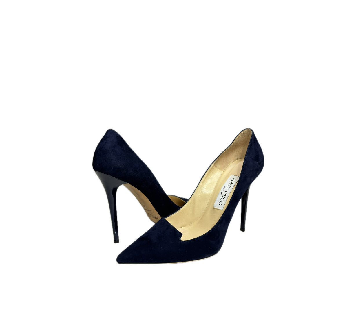 Jimmy Choo Navy Blue Suede Heels