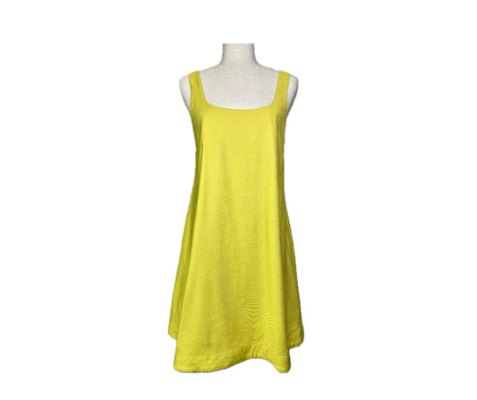 Maeve Yellow Solid Ramie Dress, Sz Small