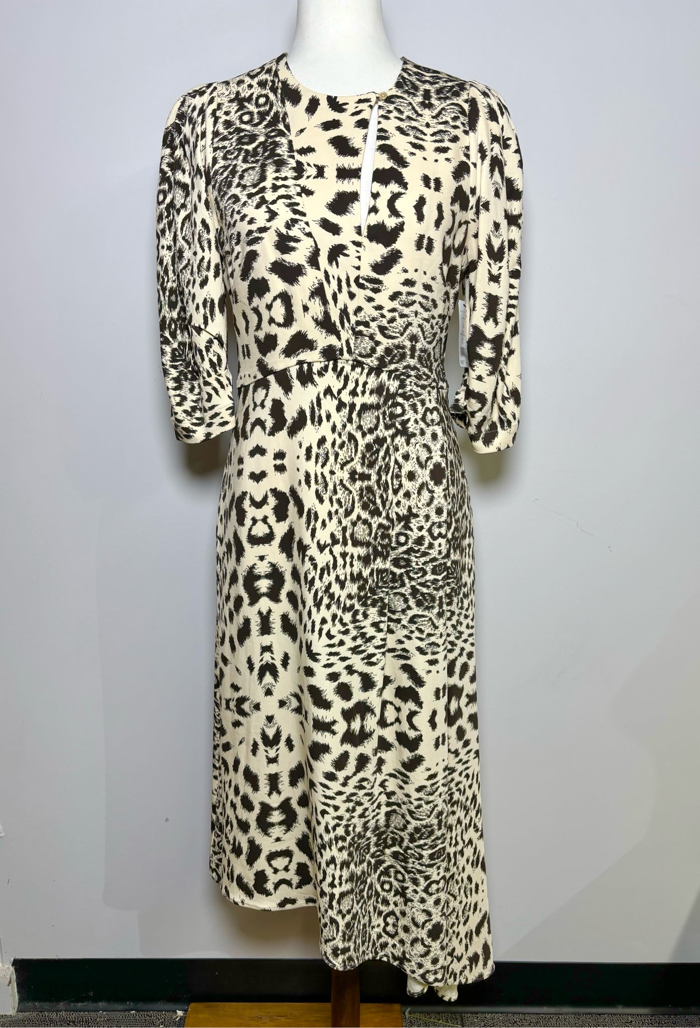 Women Size 4 Equipment Multi-Color Leopard Spots Viscose Dress