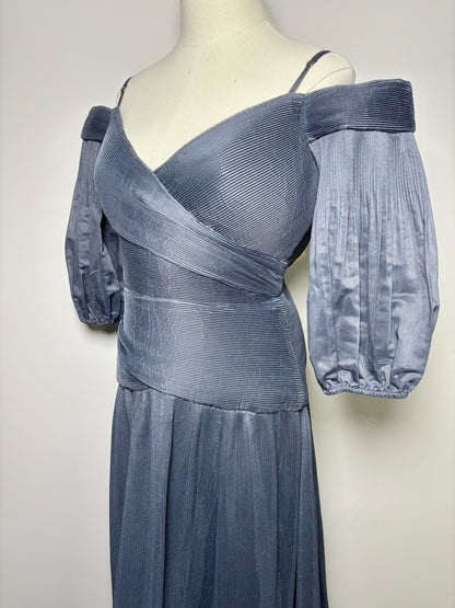 Women Size 10 Zimmerman Navy Organza Pleated Special Occasion Dress