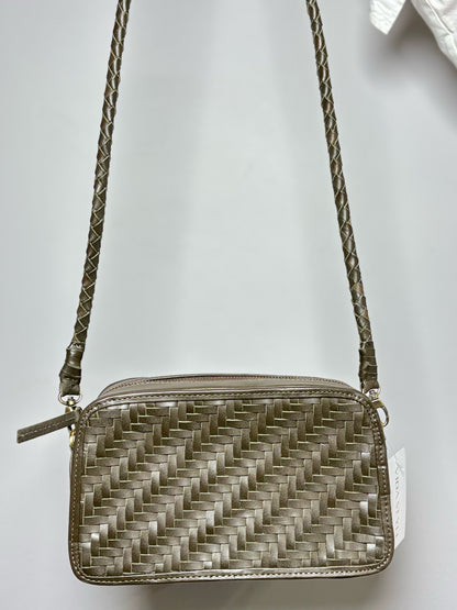 Bembien Dark Olive Green Woven Leather "Camera" Purse