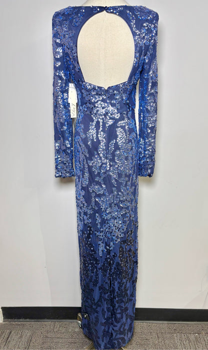 Women Size 8 Eliza J Blue Sequins Special Occasion Gown