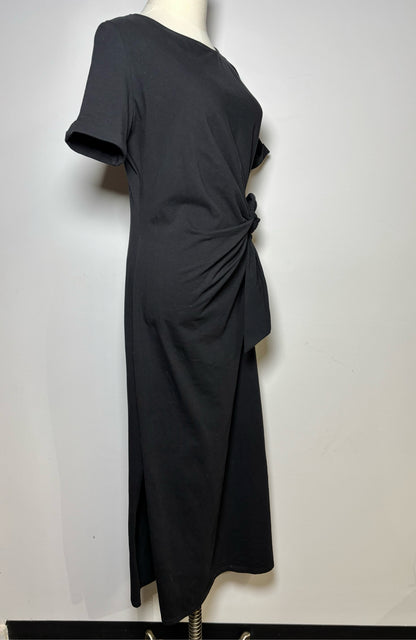 Women Size M Sezane Black Solid Cotton Dress