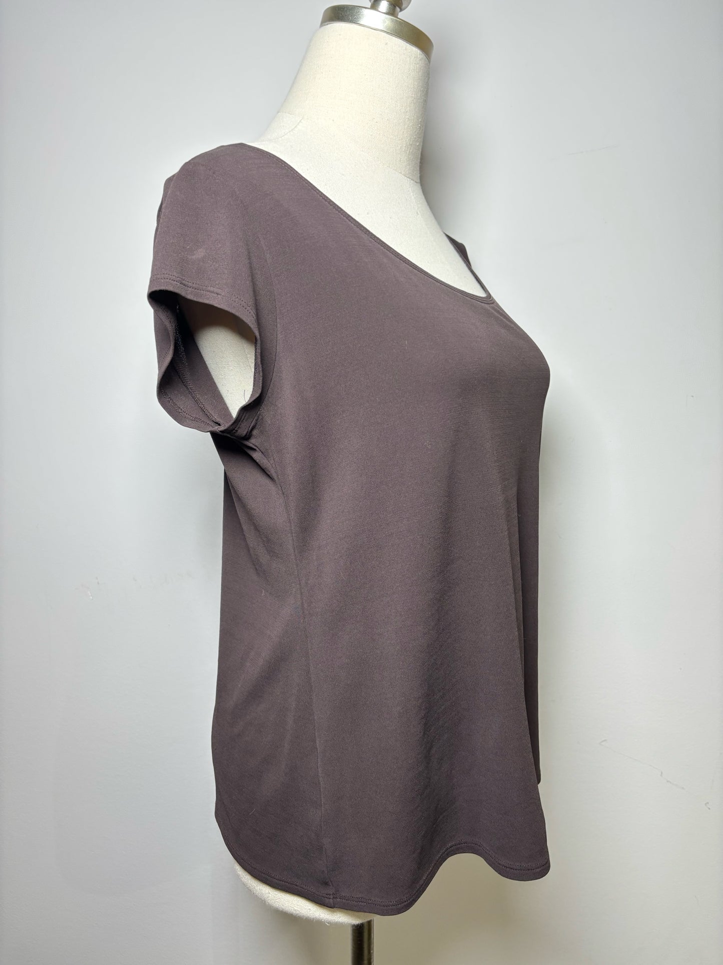 Brown Women Size M Eileen Fisher Silk Top