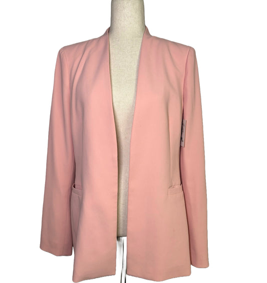 Women Size 12 Alice + Olivia Pink Solid Polyester Blazer