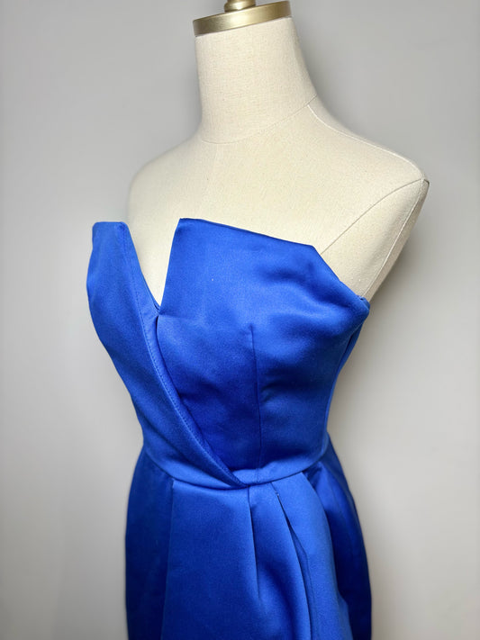 Women Size S Victor Costa Cobalt Blue Special Occasion Sheath Dress