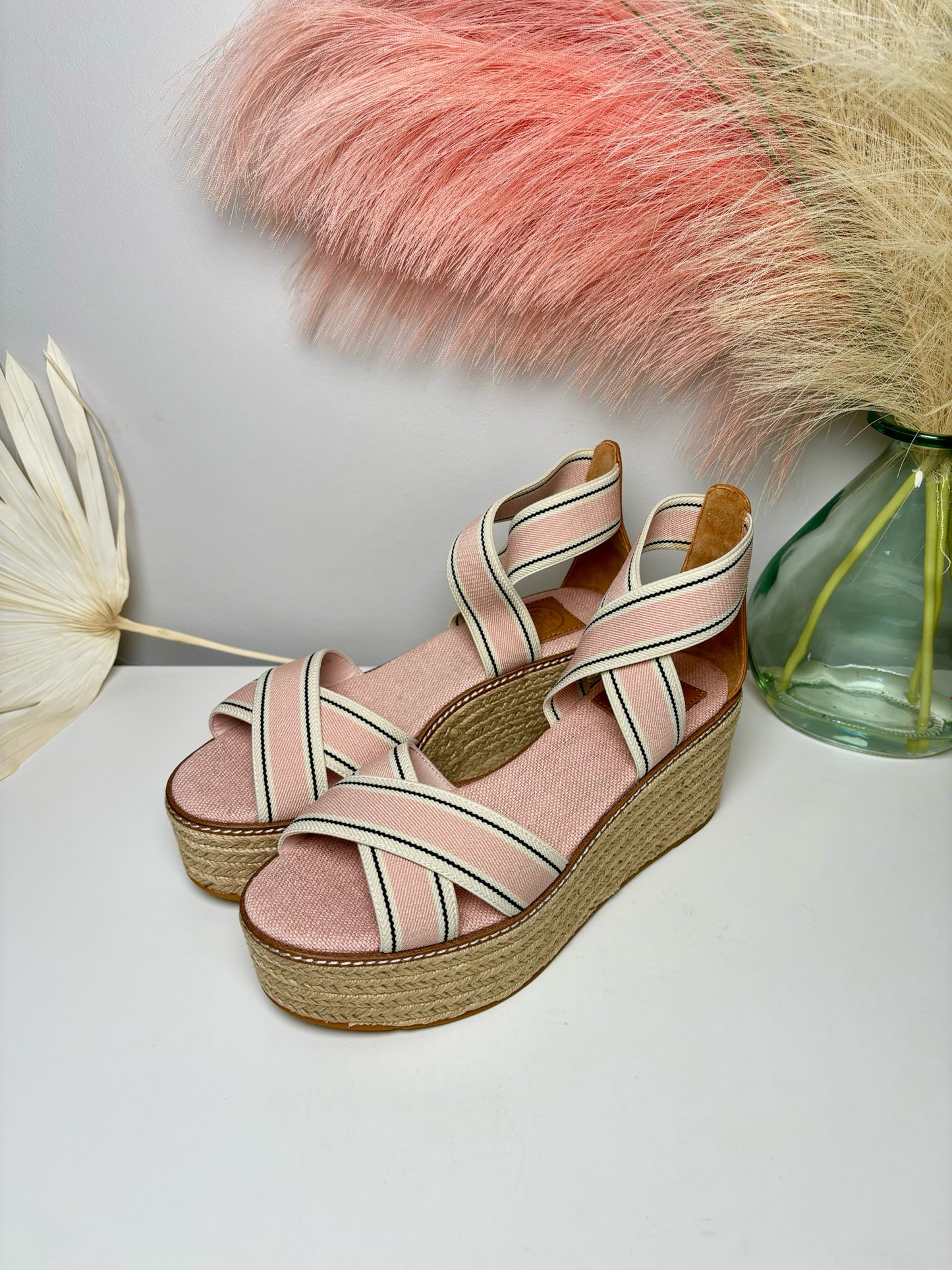 W Shoe Size 8 Tory Burch Multi-Color Wedges