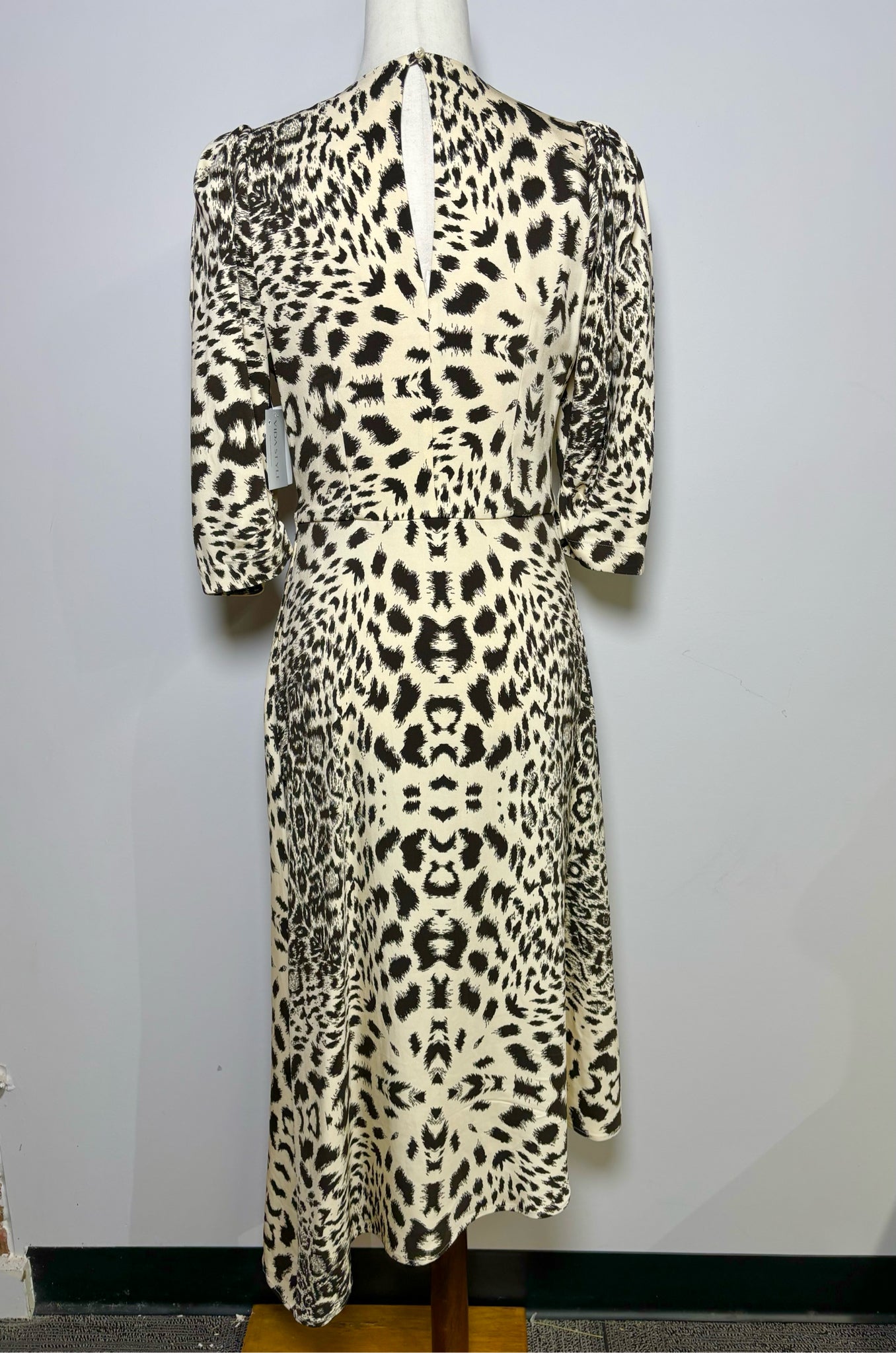 Women Size 4 Equipment Multi-Color Leopard Spots Viscose Dress