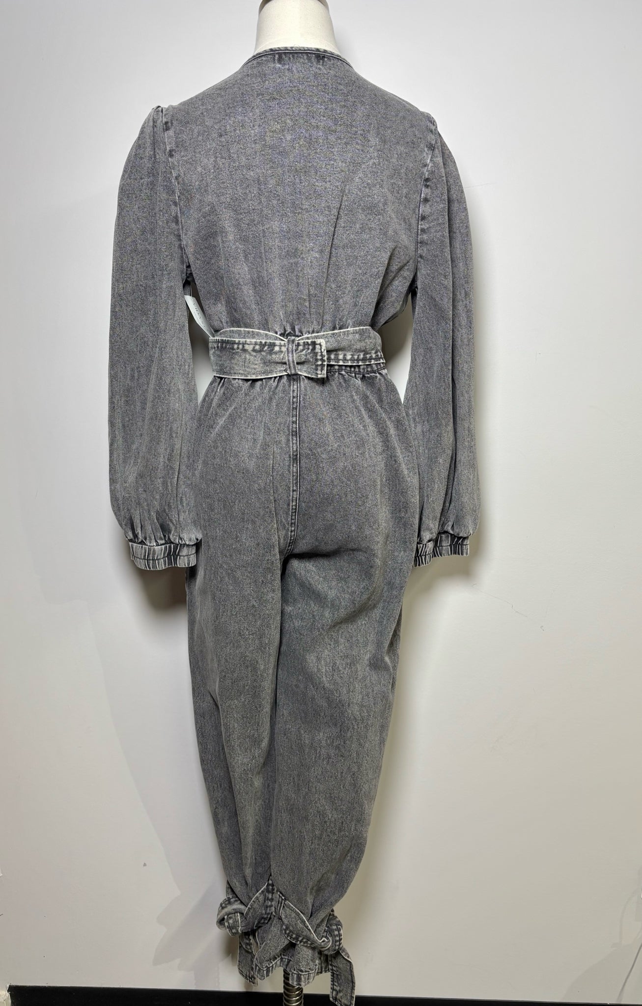 Grey Women Size M Nichole Lynel Acid Wash Jumpsuit