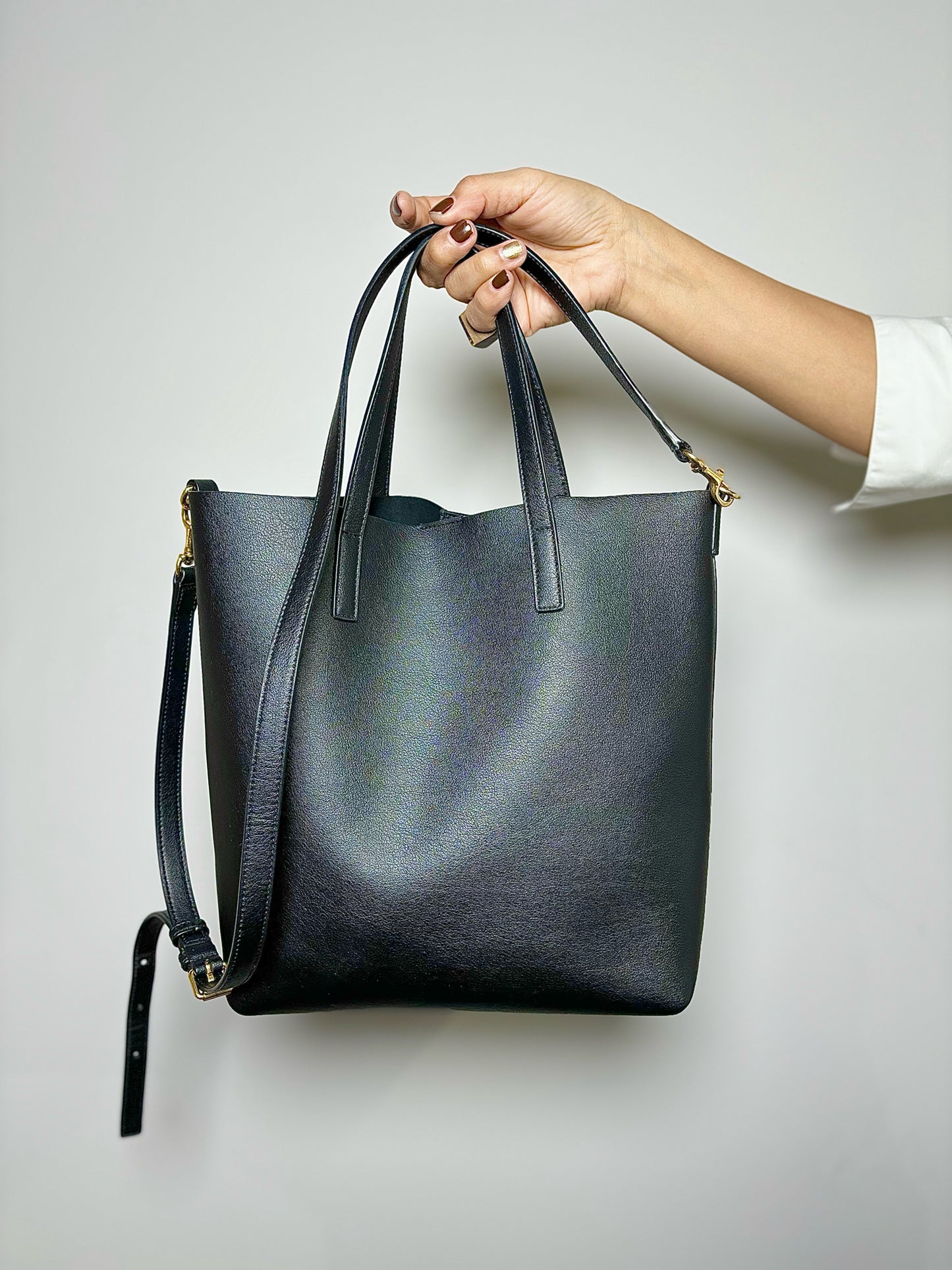 Black Yves Saint Laurent North-South Medium Tote Bag