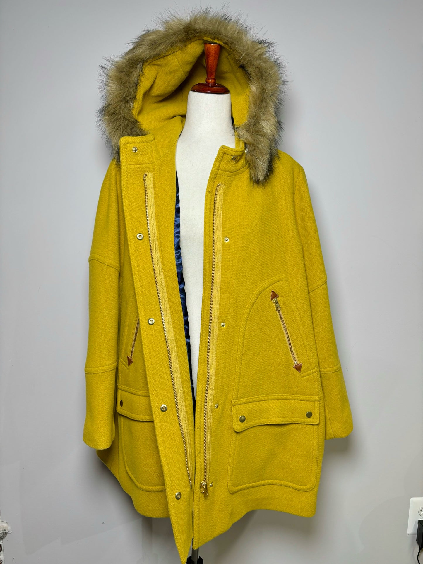 Women Size 20 J. Crew Mustard Coat