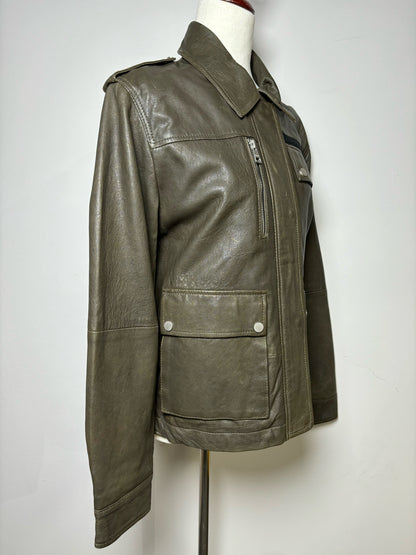 Bagatelle Olive Leather Men's S Jacket