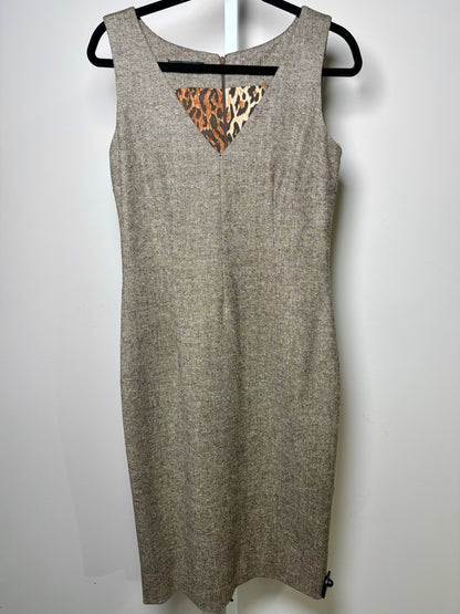 Women Size S Dolce & Gabbana Brown Tweed Wool Dress