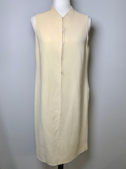 Women Size 8 Chado Ralph Rucci Cream Solid Side Slits Top