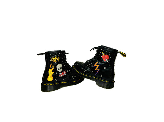Dr. Martens Embroidered and Studded 1460 Classic Boots