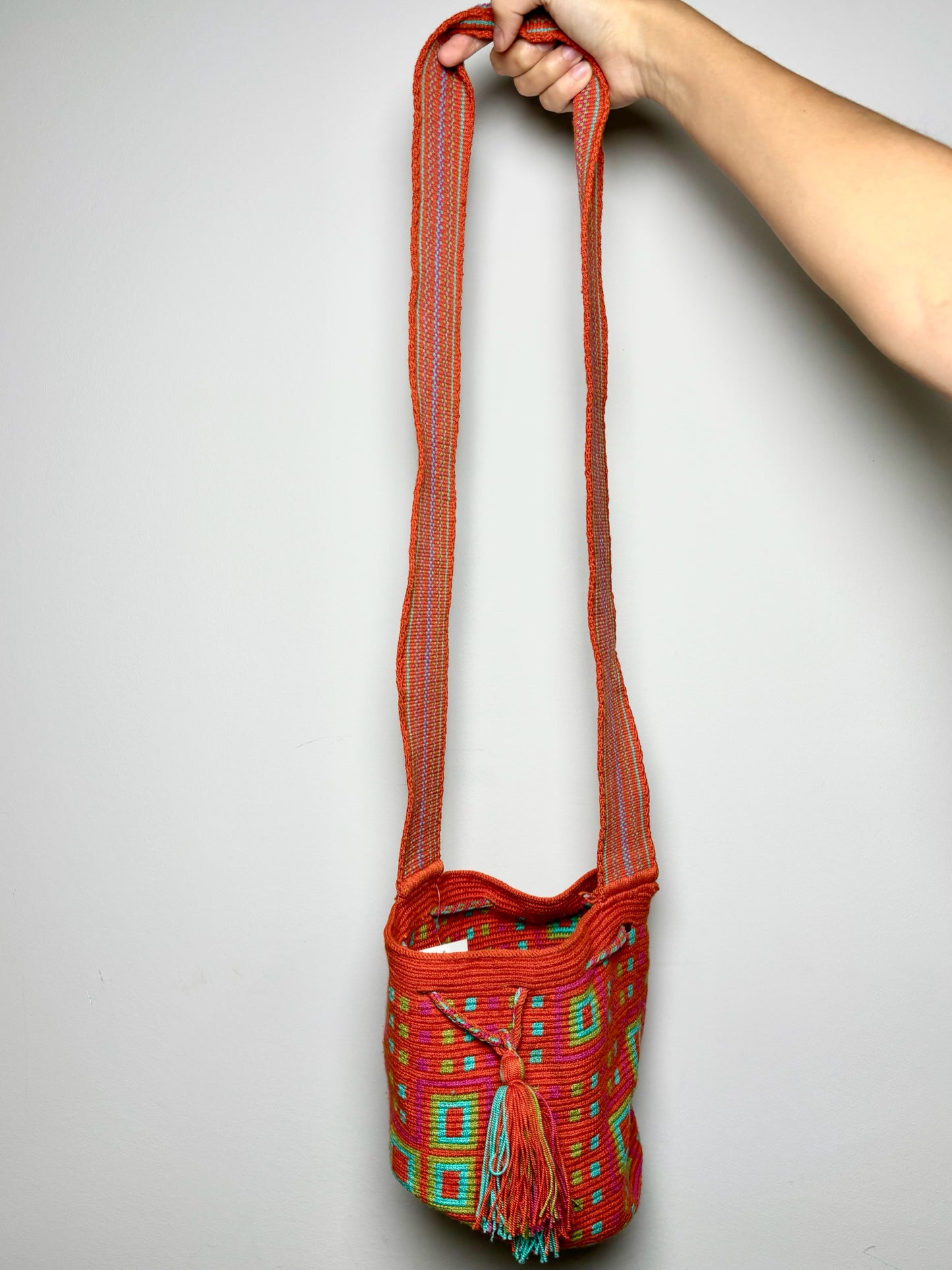 Multi-Color NOL Aztec Cotton Bucket Purse