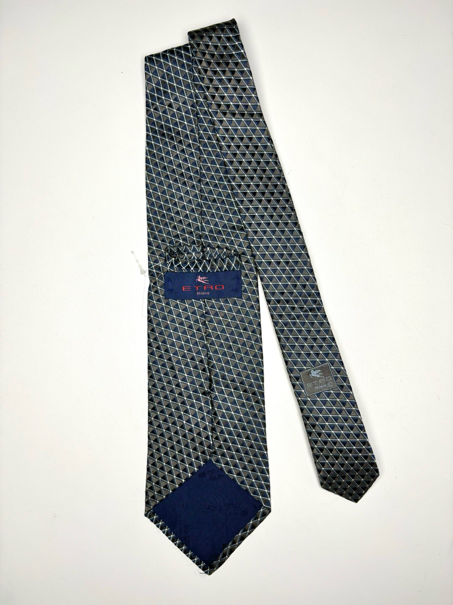 Etro Blue Silk Geometric Men's Tie