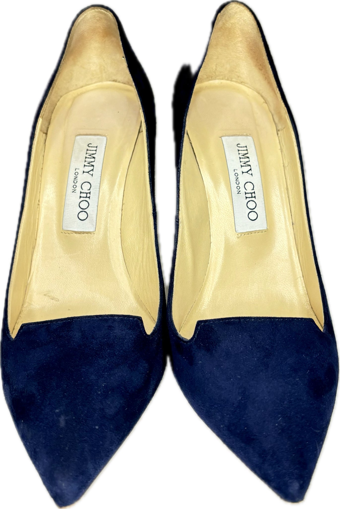 Jimmy Choo Navy Blue Suede Heels