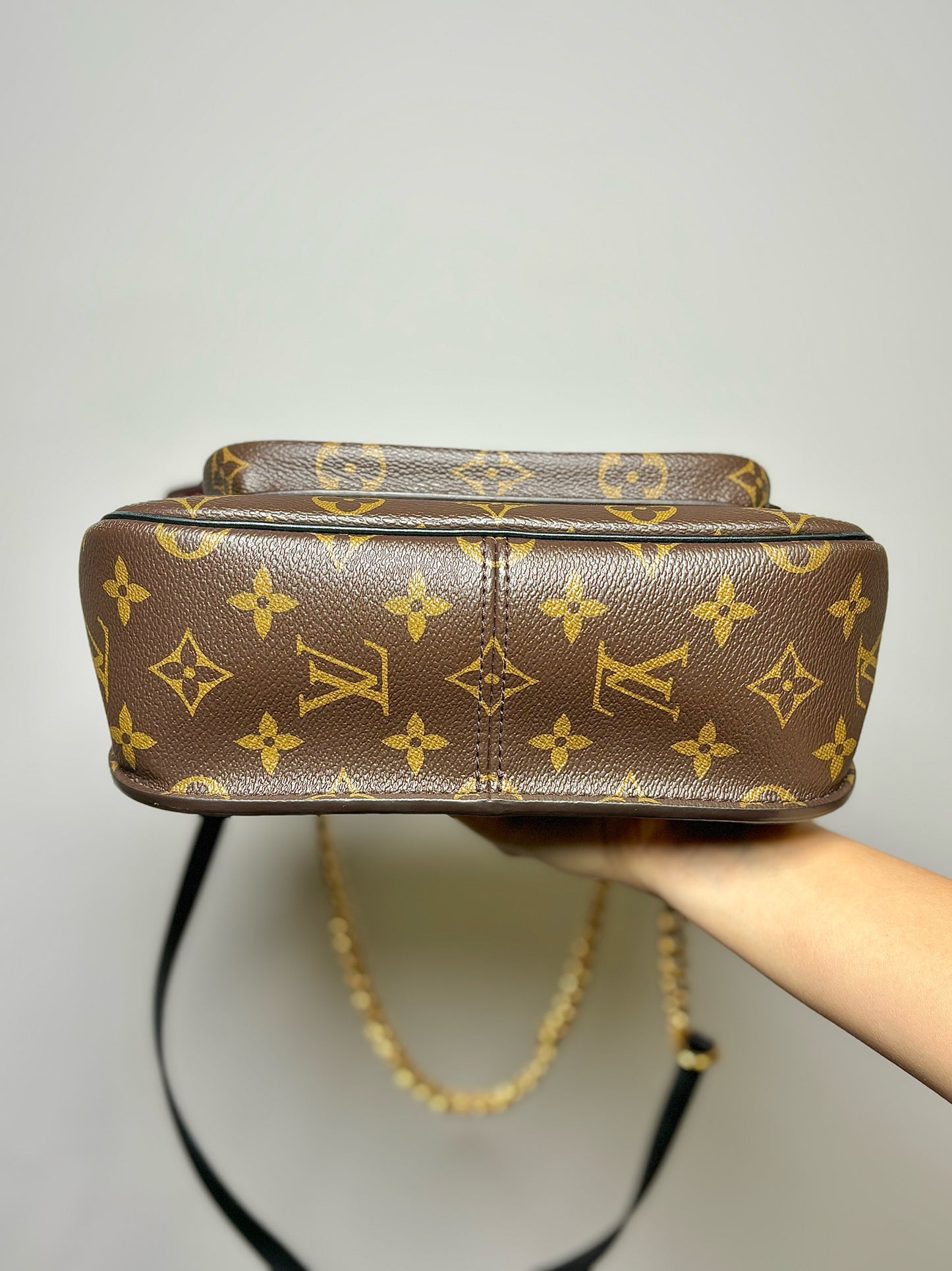 Louis Vuitton Monogram Coated Canvas Used Brown Medium Passy