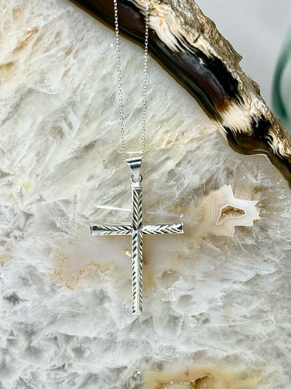 Silver NOL Sterling Silver Cross Necklace