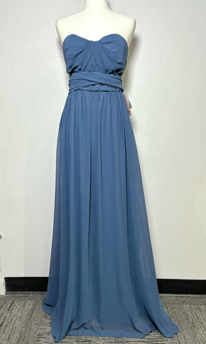 Women Size M Birdy Gray Slate Blue Gown