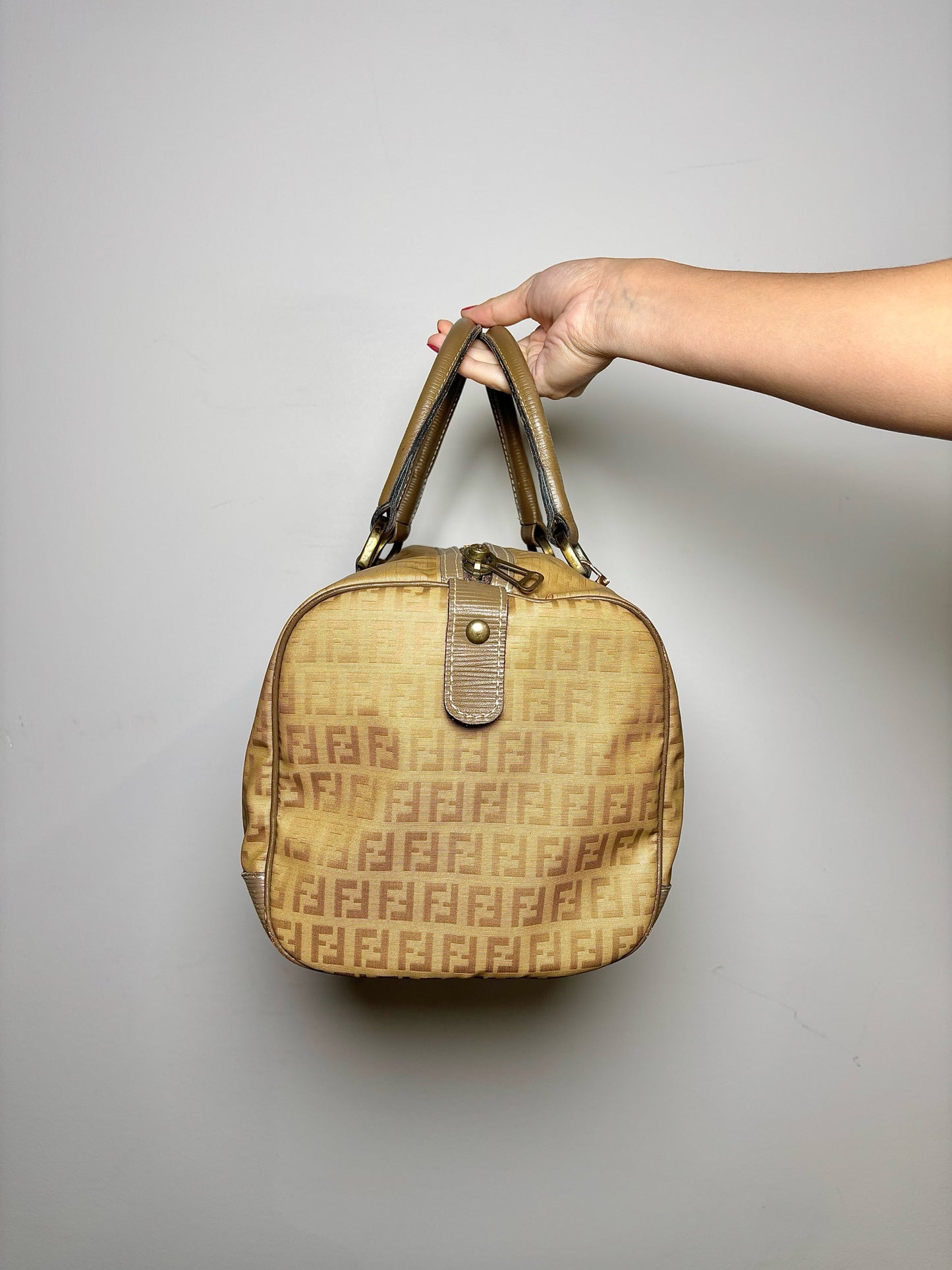 Zucchino Canvas Fendi Monogram Tan Purse