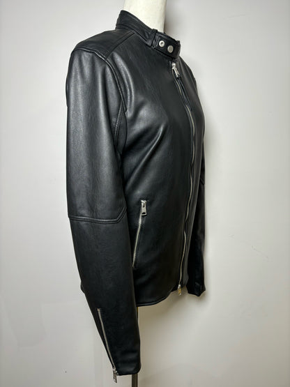 All Saints Black Faux Leather Men's S Jacket