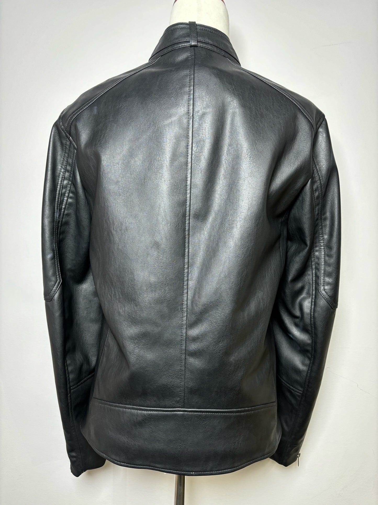 All Saints Black Faux Leather Men's S Jacket