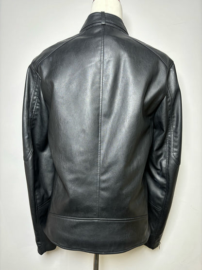 All Saints Black Faux Leather Men's S Jacket