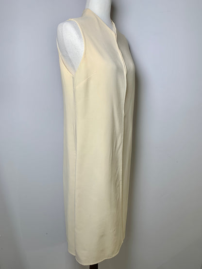 Women Size 8 Chado Ralph Rucci Cream Solid Side Slits Top