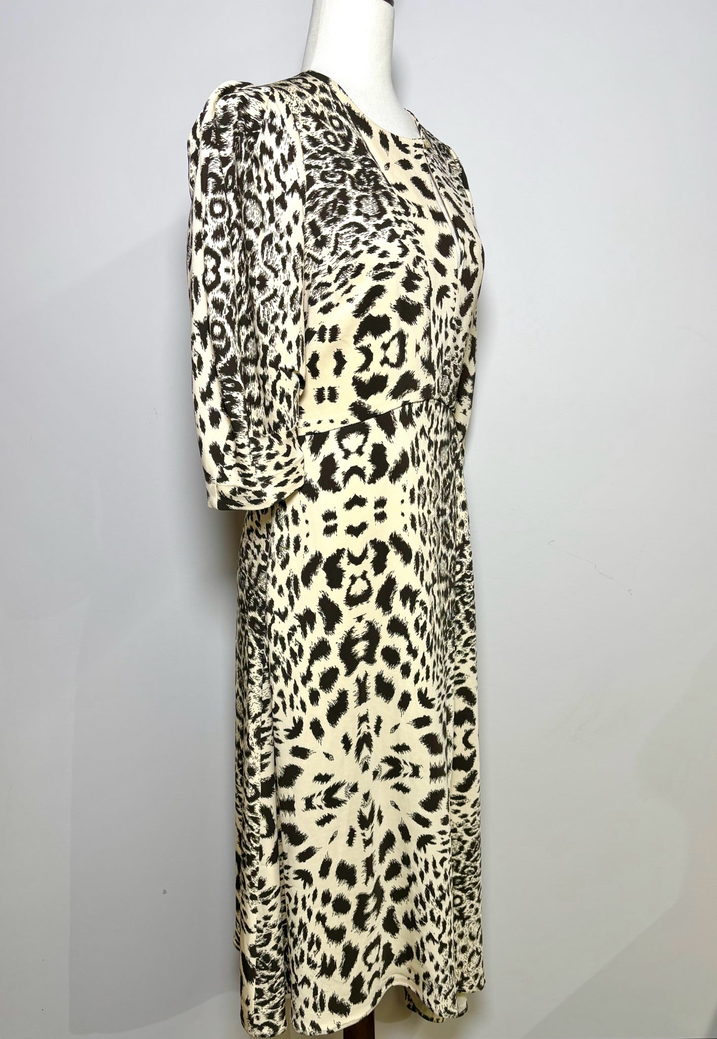 Women Size 4 Equipment Multi-Color Leopard Spots Viscose Dress