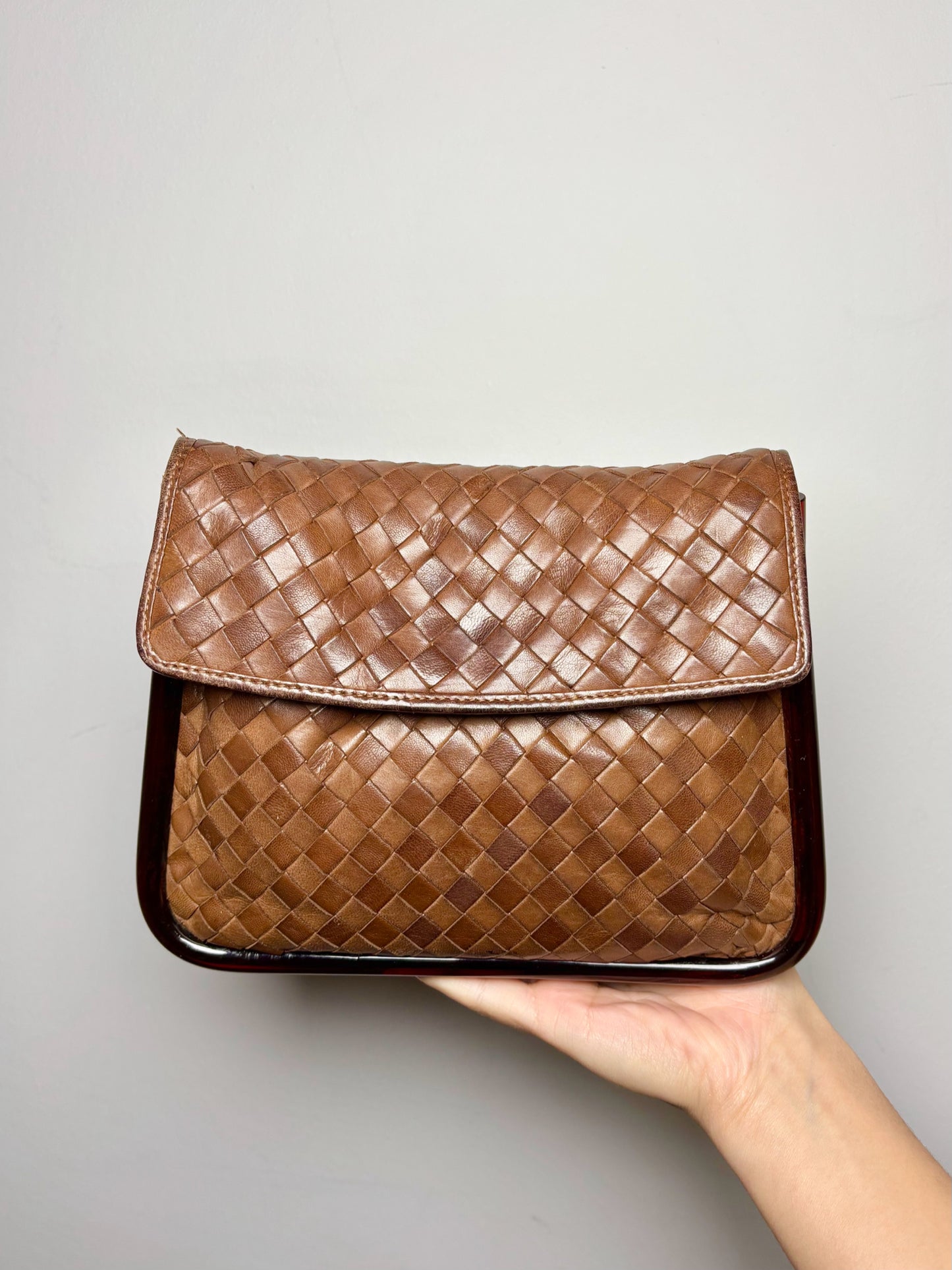 Bottega Veneta Woven Leather Small Clutch Purse