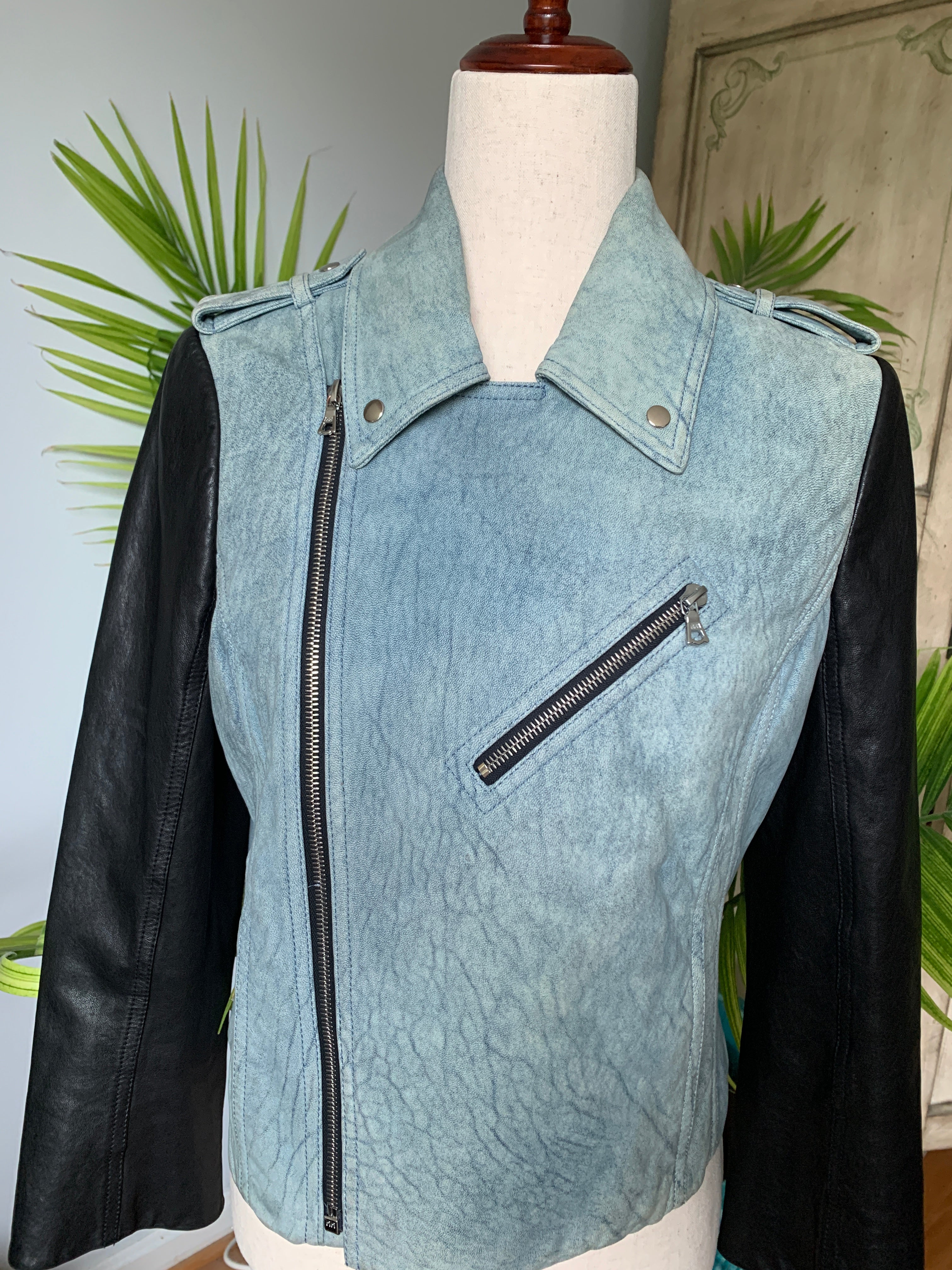 Alexander wang leather outlet jacket