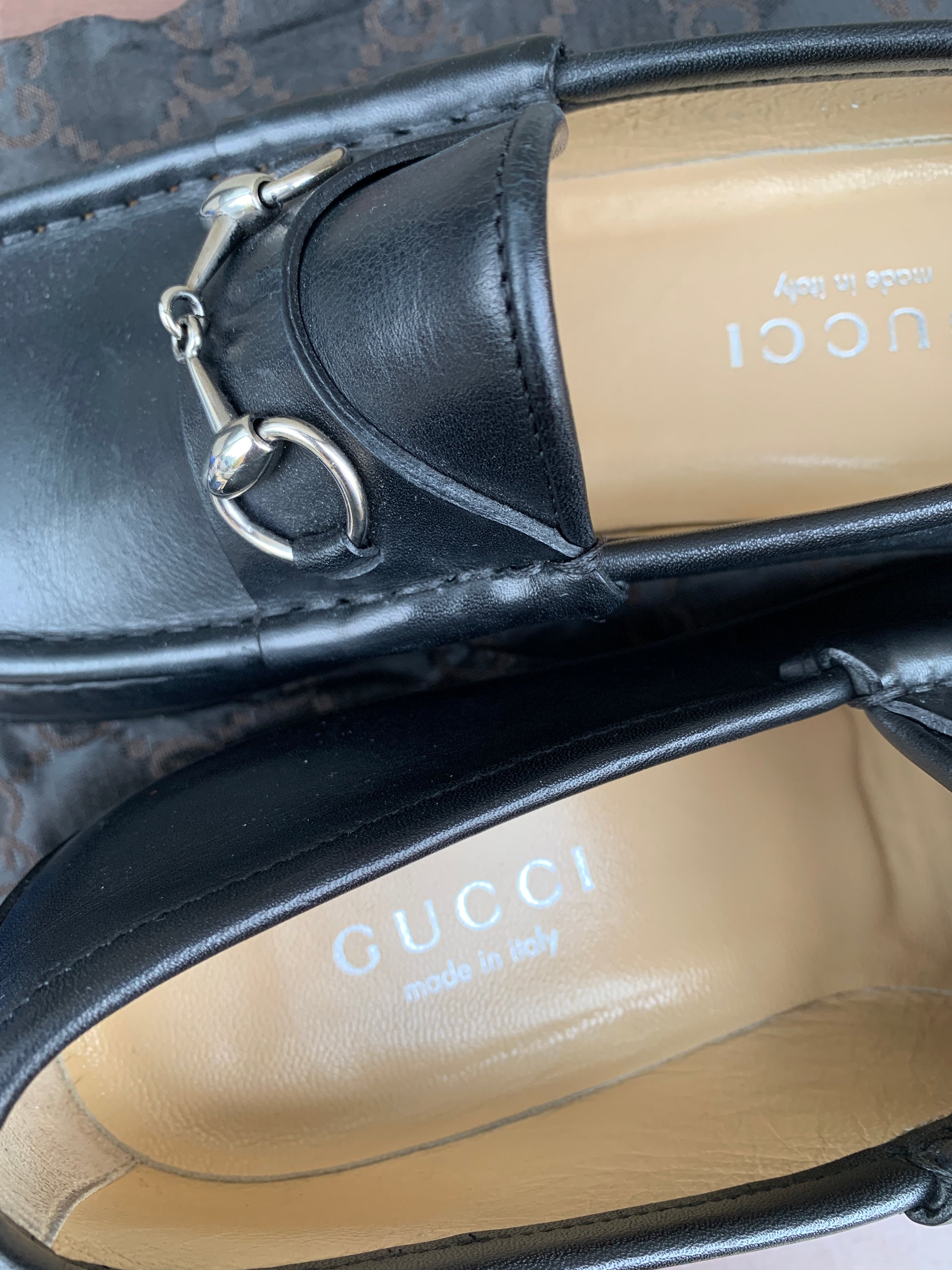 Gucci Leather GG Marmont Loafers - Size 7.5 / 37.5 (SHF-18375) – LuxeDH