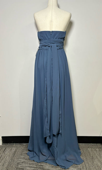 Women Size M Birdy Gray Slate Blue Gown