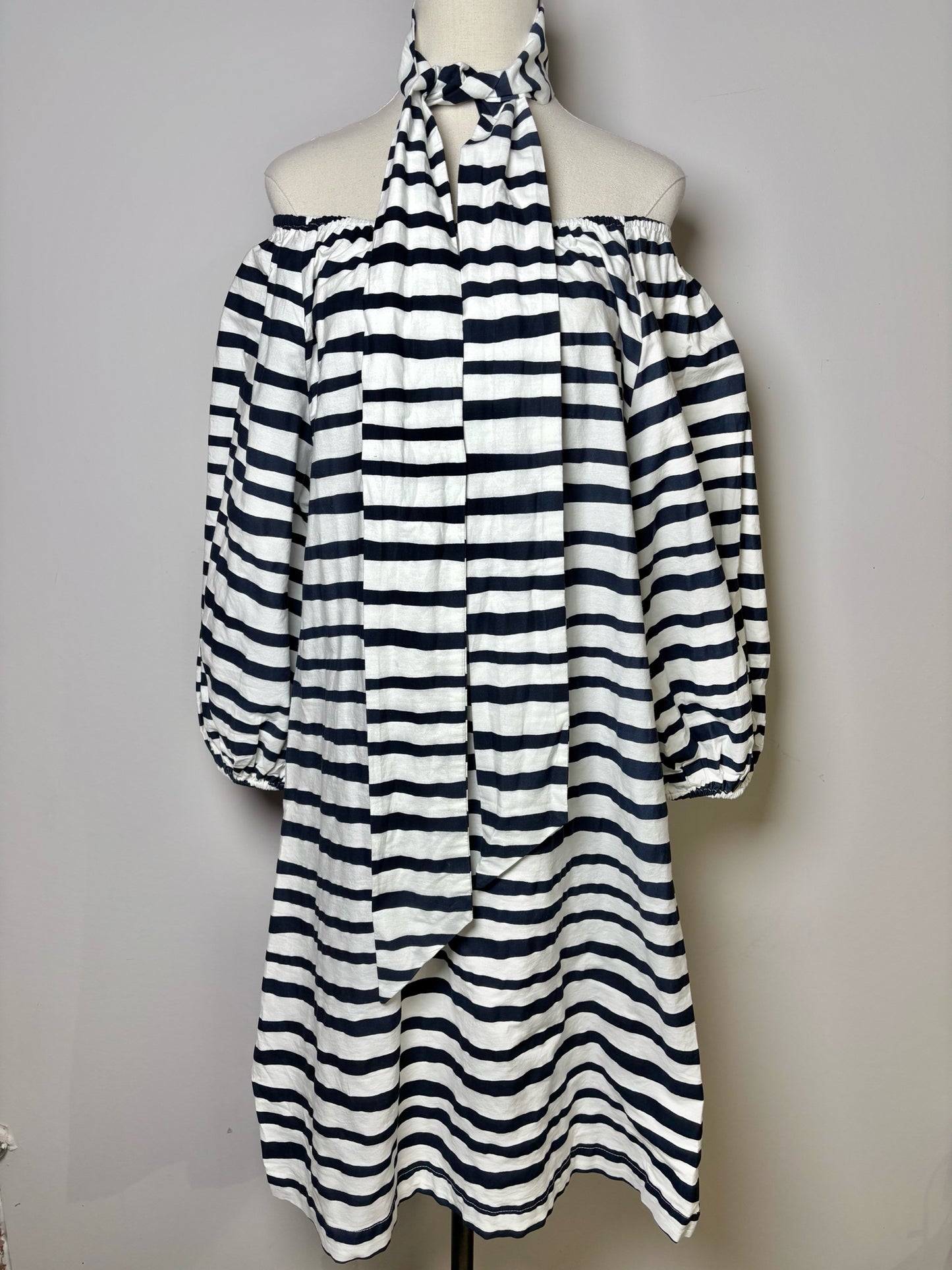 Black Print Women Size S Frances Valentine Black & White Stripe Dress