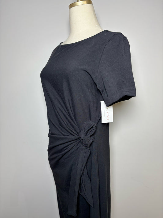 Women Size M Sezane Black Solid Cotton Dress