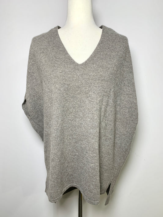 Women Size M Neiman Marcus Taupe Solid Cashmere Top