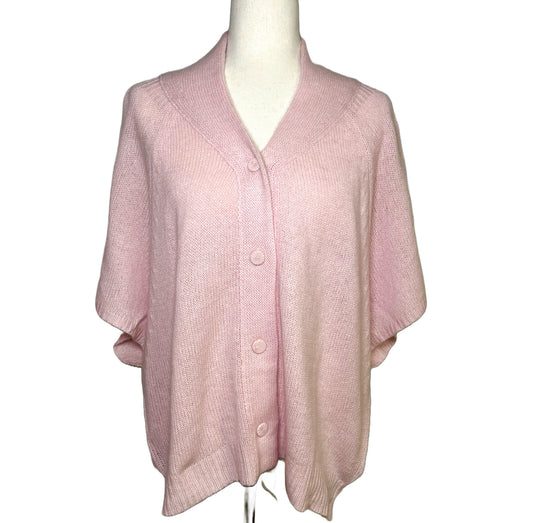 Women Size 1X M. Patmos Pink Solid Cashmere Sweater