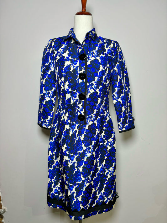 Women Size 4 Kwon's Boutique Multi-Color Floral Silk Dress