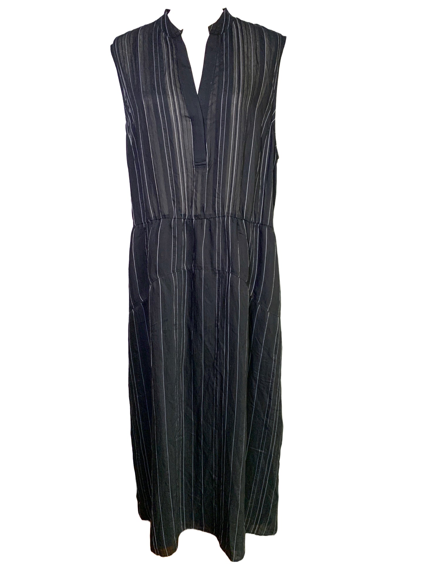 Women Size 18 Vince Blue Pinstripe Rayon Dress