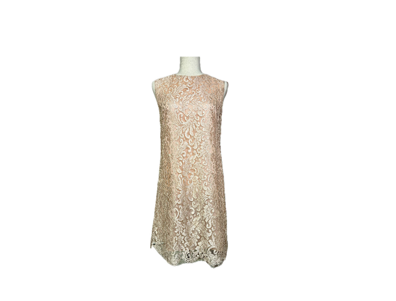 Philosophy Alberta Ferretti Peach Lace Dress, Sz 4