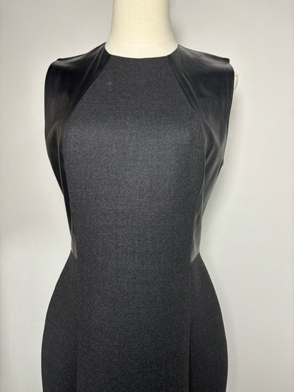 Women Size 8 Calvin Klein Collection Black Solid Lamb Wool Dress