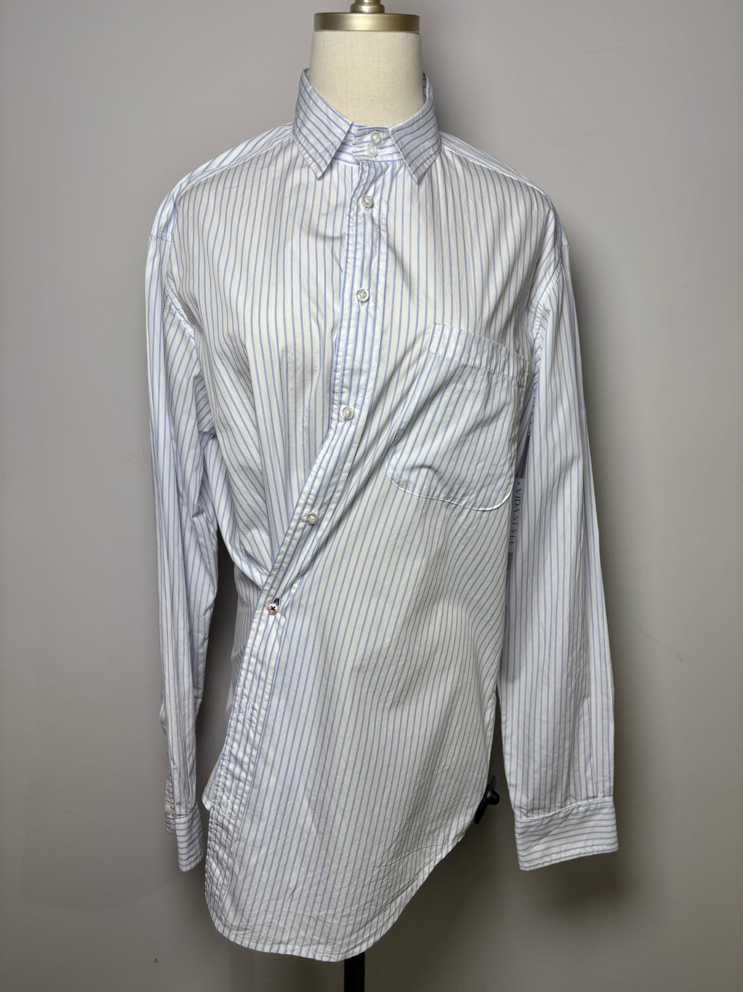 Wear Cisco White Cotton Stripe Men's Styled Shirt