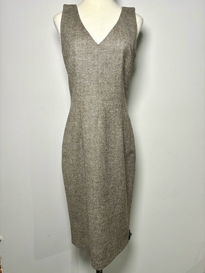 Women Size S Dolce & Gabbana Brown Tweed Wool Dress