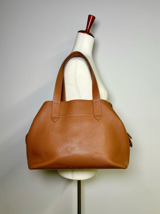 Camel Cuyana Cowhide Tote 3 Compartments Bag