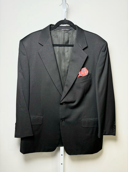 Canali Black Wool Solid Men's Suit